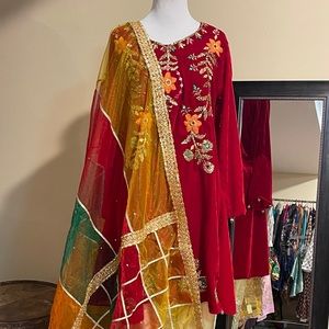 Velvet 3 piece dress